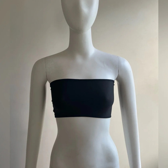 Solid Cropped Tube Top Bandeau Simple Stylish Comfy Will Fit Size XS & S New - Picture 2 of 4